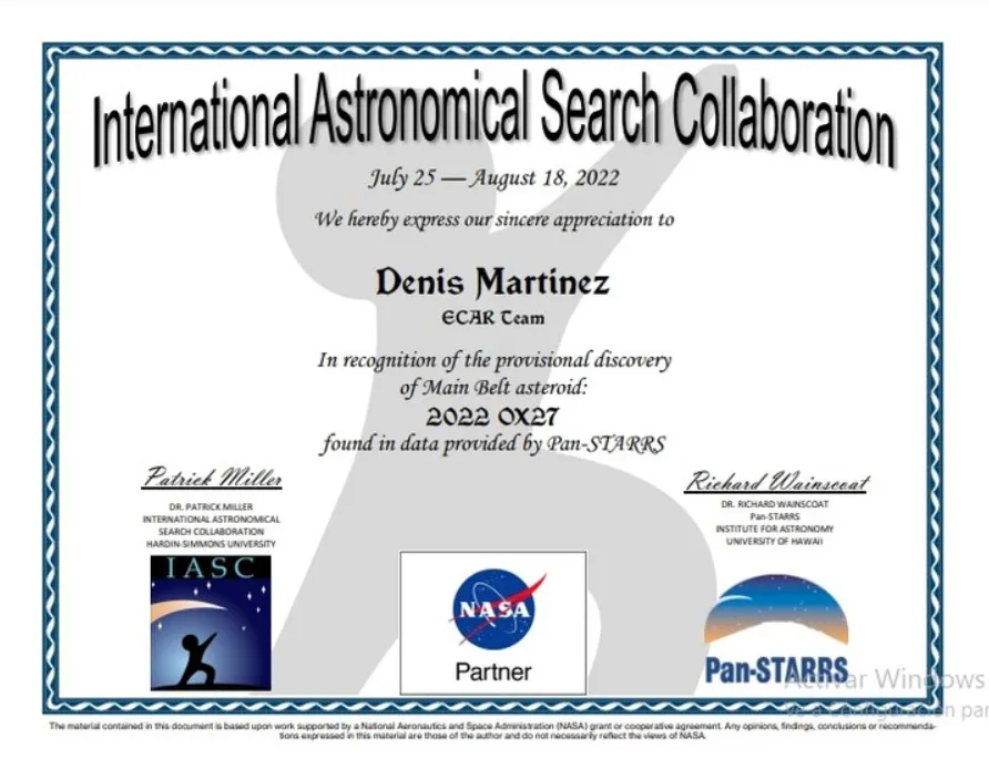 Reconocimiento de la NASA