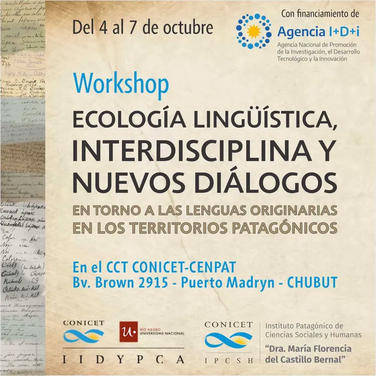 El Instituto Patagónico de Ciencias Sociales y Humanas (IPCSH-CONICET) del CCT CONICET-CENPAT será sede del evento El Instituto Patagónico de Ciencias Sociales y Humanas (IPCSH-CONICET) del CCT CONICET-CENPAT será sede del evento