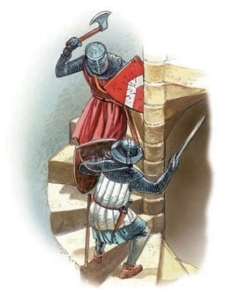 Escalera caracol defensiva Escalera caracol defensiva