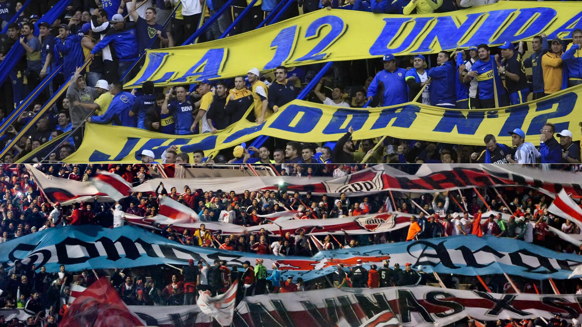 Hinchadas Boca River.