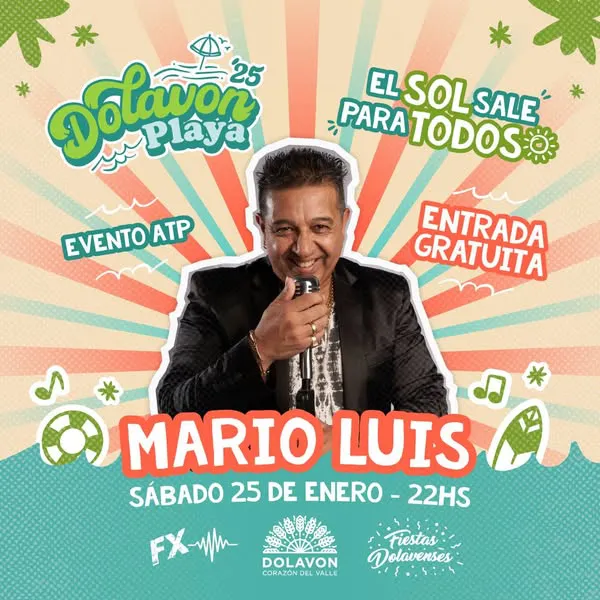 Mario LUIS - Sábado 25 - 22 hs
