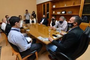 Reunión en Trelew con Arnaldo Medina