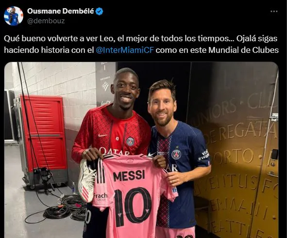 Dembele con Messi