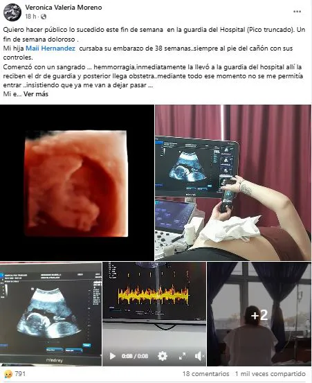 Posteo Facebook Verónica Valeria Moreno