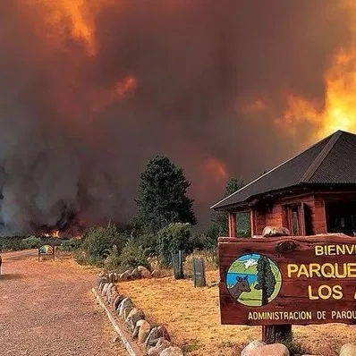 Incendio en Parque Nacional Los Alerces