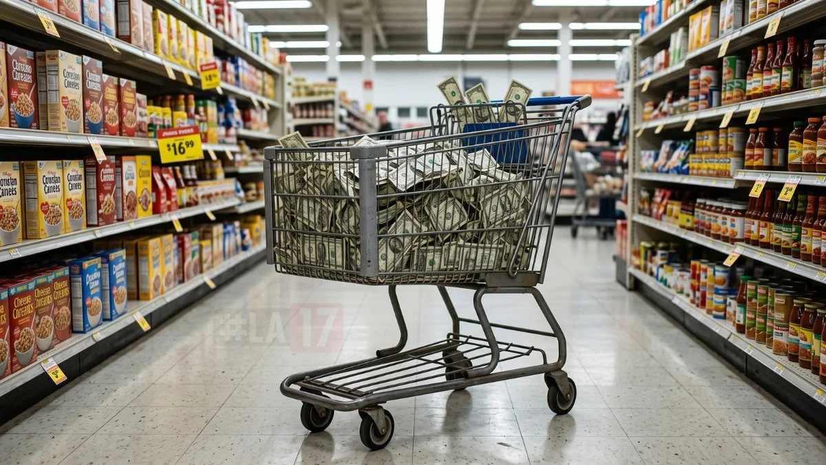Carrito con dólares foto ilustrativa generada por LA17