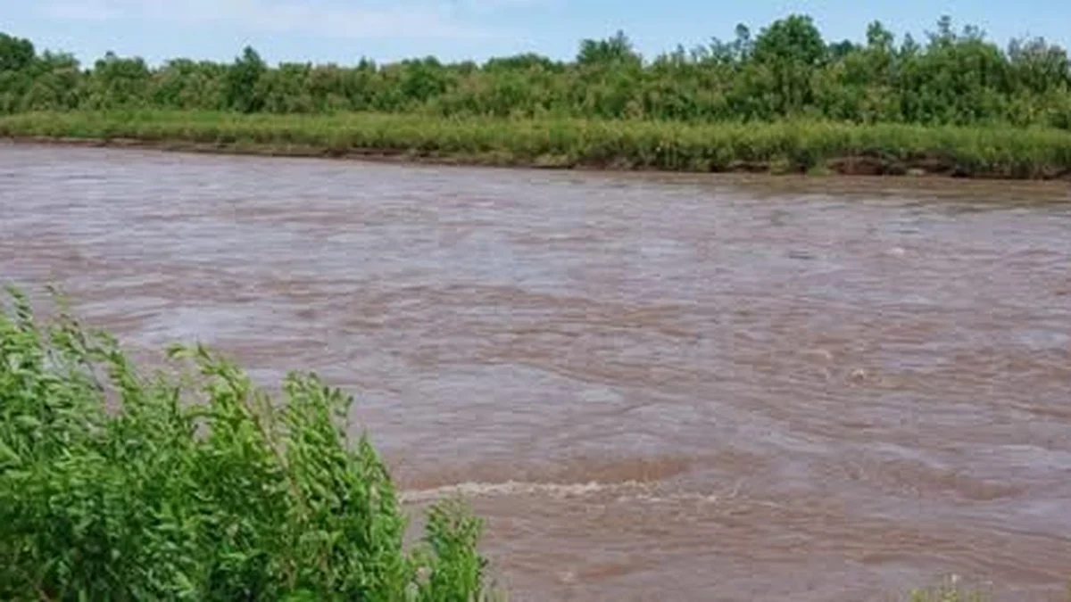 Fuerte crecida del rio Colorado