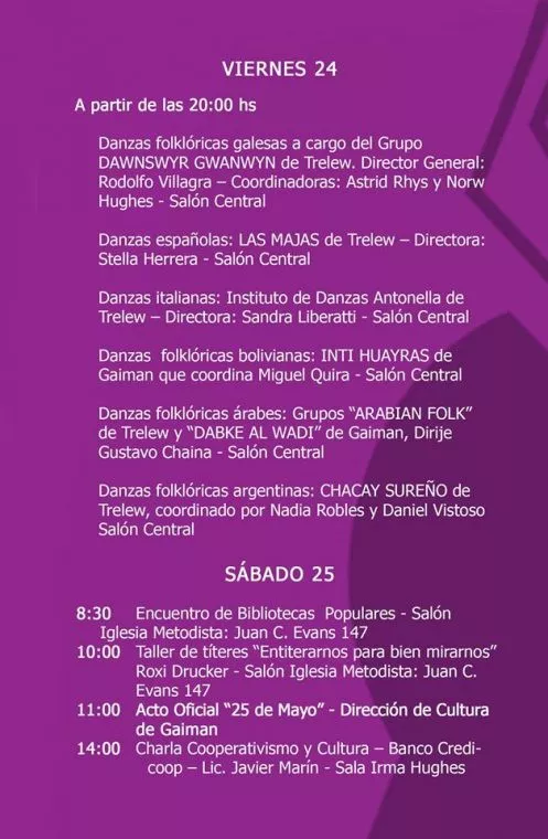 Programa Feria del Libro de Gaiman