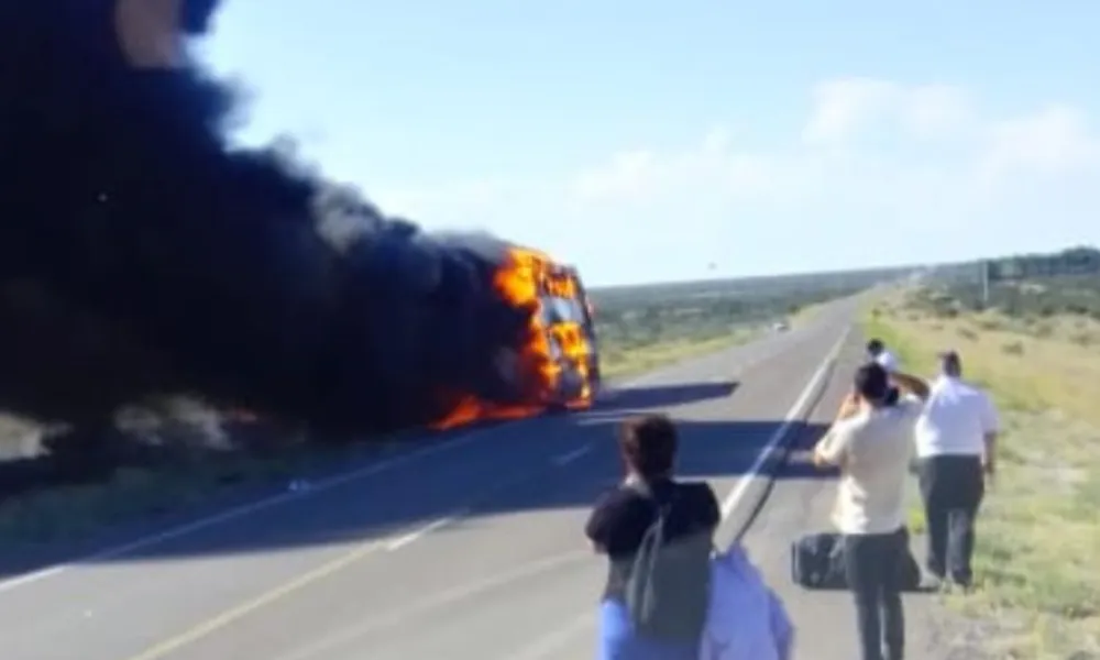 Incendio de colectivo