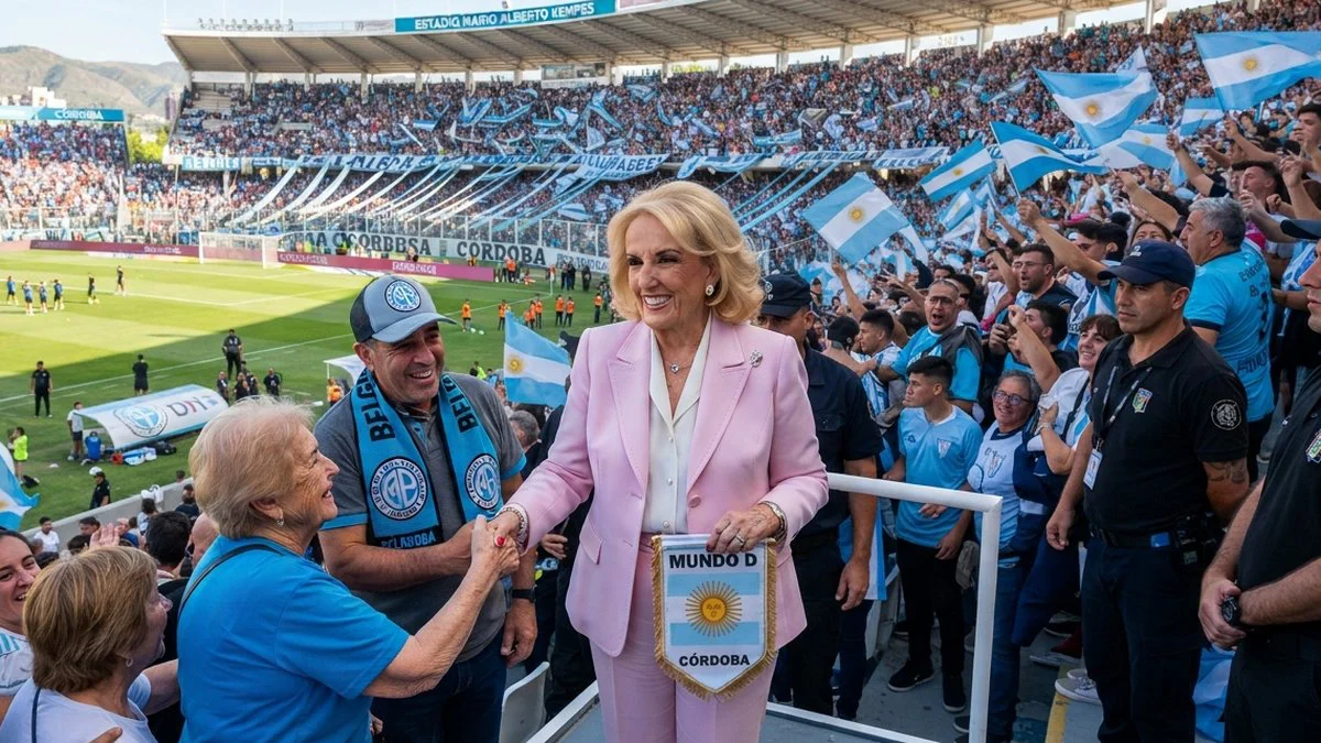 Mirtha en el Kempes (Imagen ilustrativa IA)