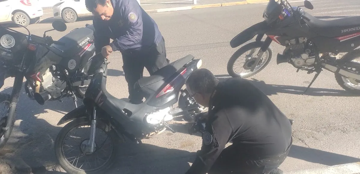 Operativo de secuestro de la moto robada