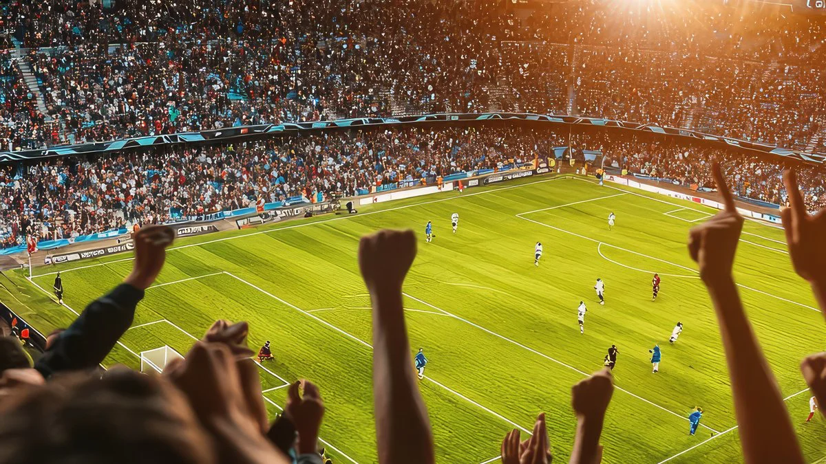 Partido de fútbol foto ilustrativa generada por IA Freepik