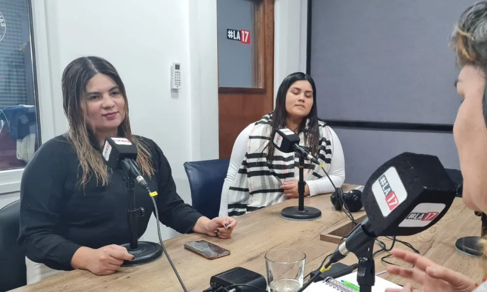 Marcela Ñanco en los estudios de LA17