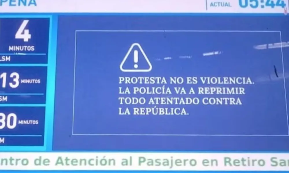 Cartel previo a la marcha en el Congreso