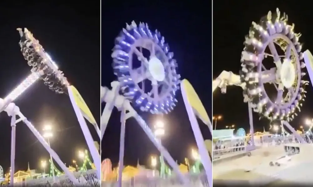 Accidente en un parque de diversiones