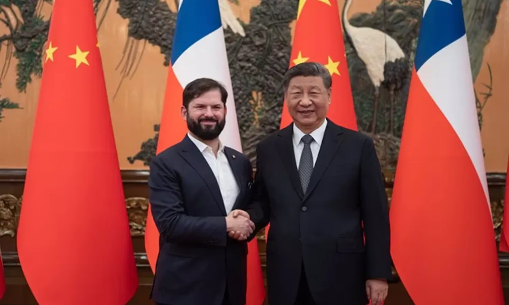 El presidente de Chile, Gabriel Boric y el presidente de China, Xi Jinping,