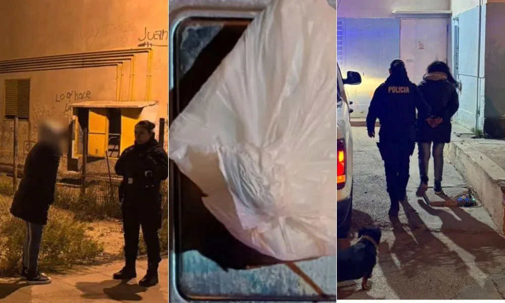 Detienen a una mujer con prisión domiciliaria que intentó huir y arrojó cocaína