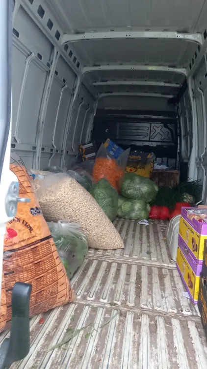 Sin autorización transportaba alimentos tw 1