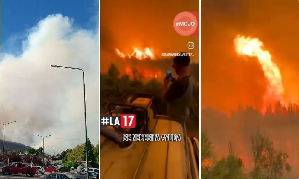Incendio descontrolado este viernes en El Bolsón
