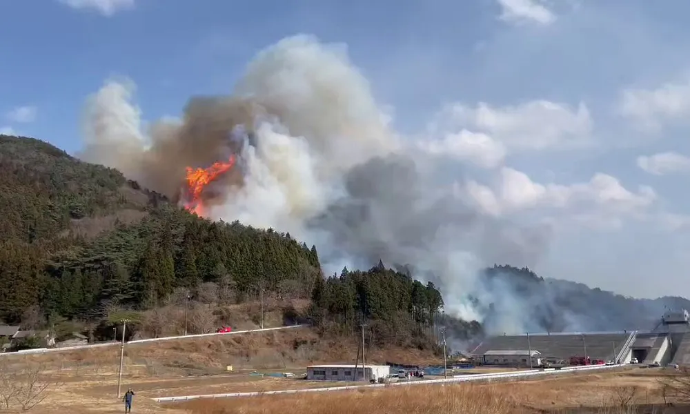 Incendio en Japón (Foto: Captura Sputnik Mundo)