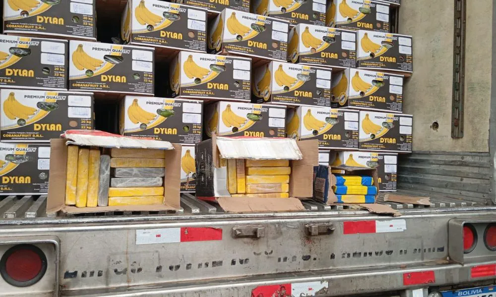 Un camión con bananas que ocultaba más de 50 kilos de cocaína