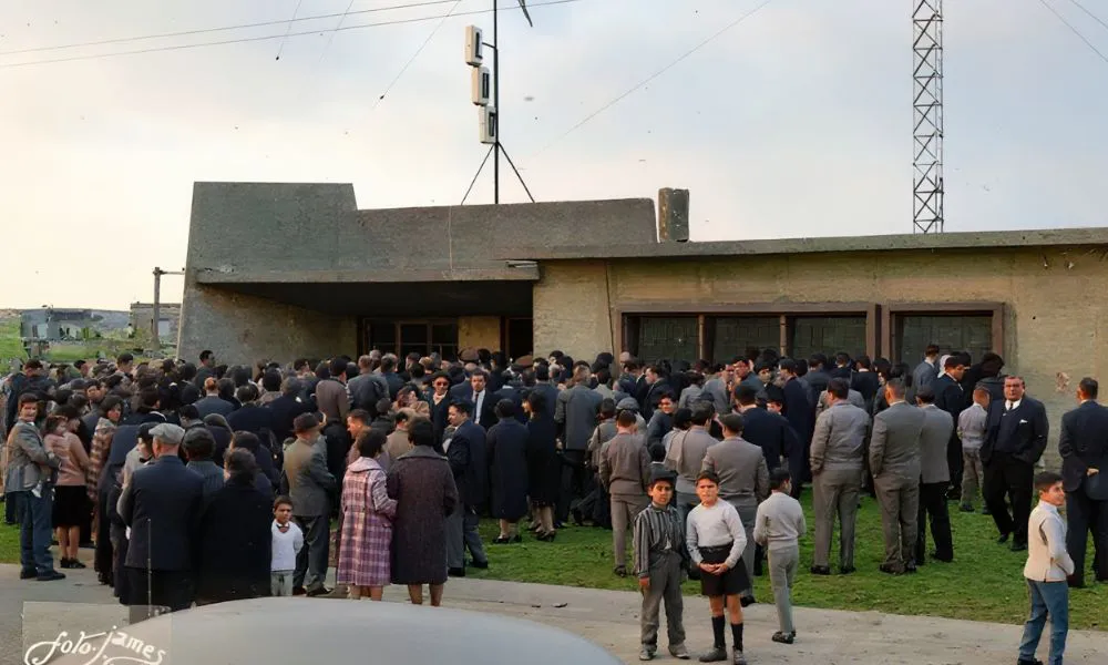 Inauguración de los estudios de LU17 en 1963 Imagen restaurada digitalmente