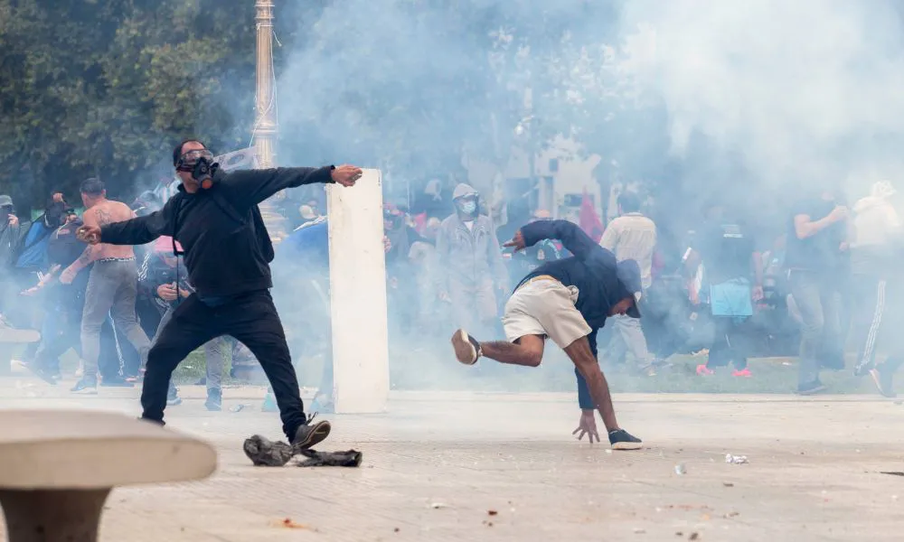 ENFRENTAMIENTO EN MOVILIZACIÓN FOTO NA DAMIAN DOPACIO 1