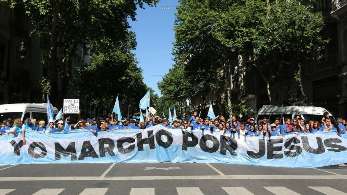 La "Marcha por Jesús" foto Noticias Argentinas