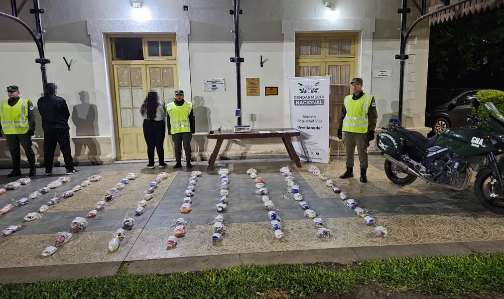 Gendarmería descubre 24 kilos de marihuana