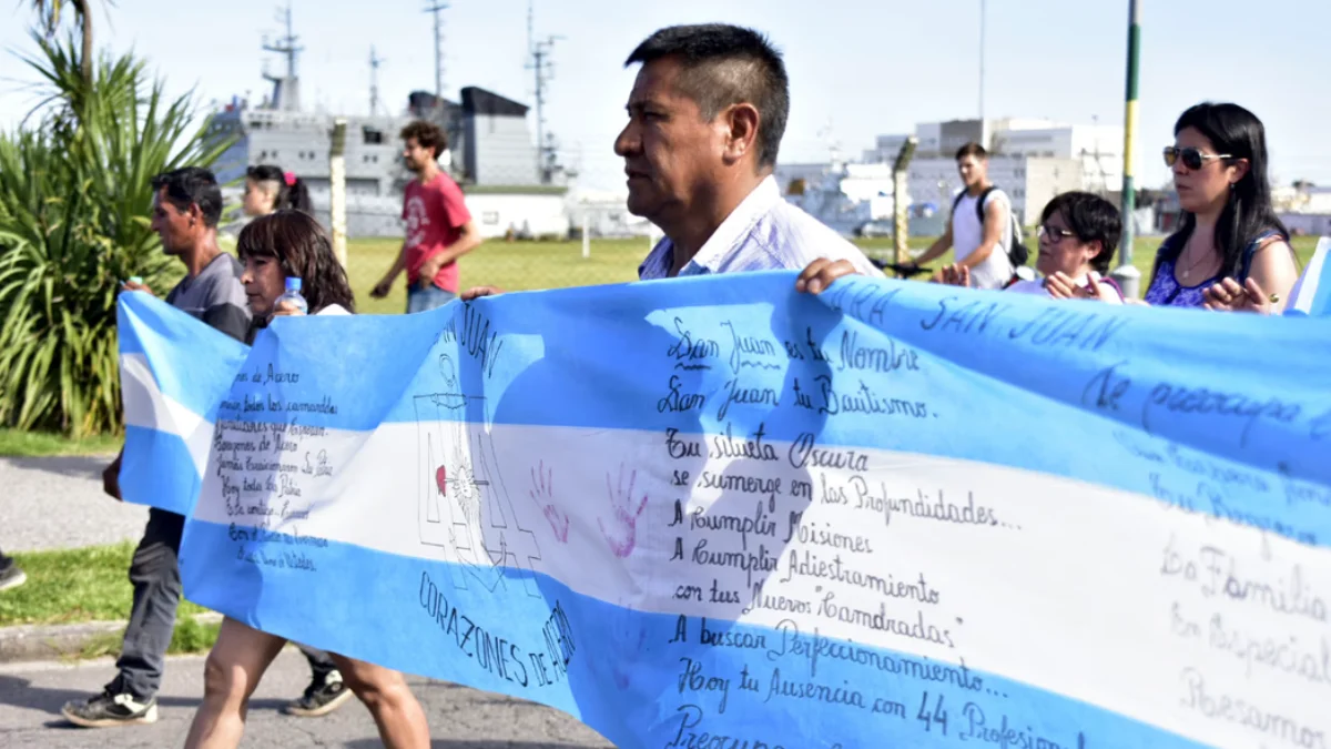 Familiares de los tripulantes del ARA San Juan piden justicia. Foto Agencia NA Archivo