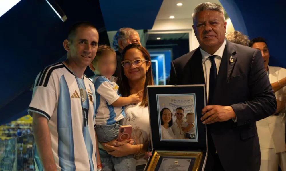 Chiqui Tapia y Nahuel Gallo foto AFA