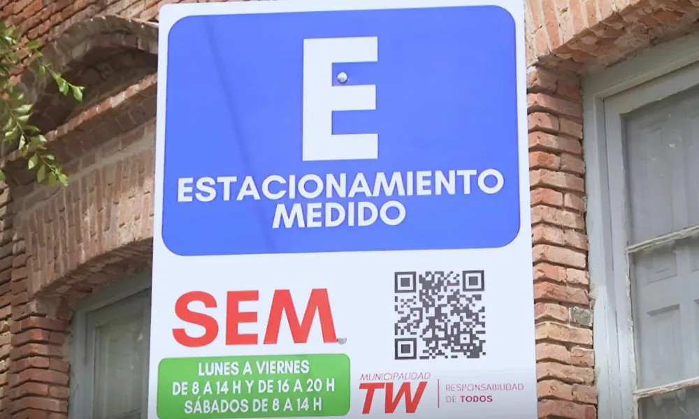 Cartel SEM Estacionamiento medido Trelew