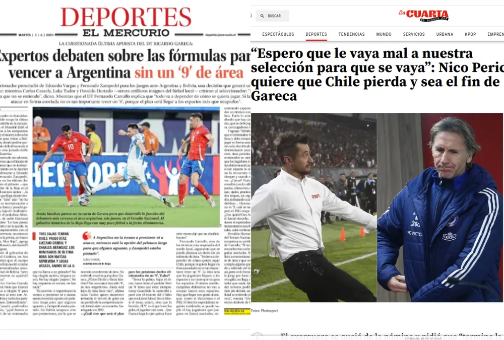 Los medios chilenos expresan preocupación por la Selección Argentina y critican duramente a Ricardo Gareca en la previa del gran duelo.