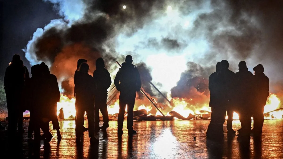 Protestas masivas en Francia. Foto Lou Benoist/AFP/Getty Images/CNN en Español