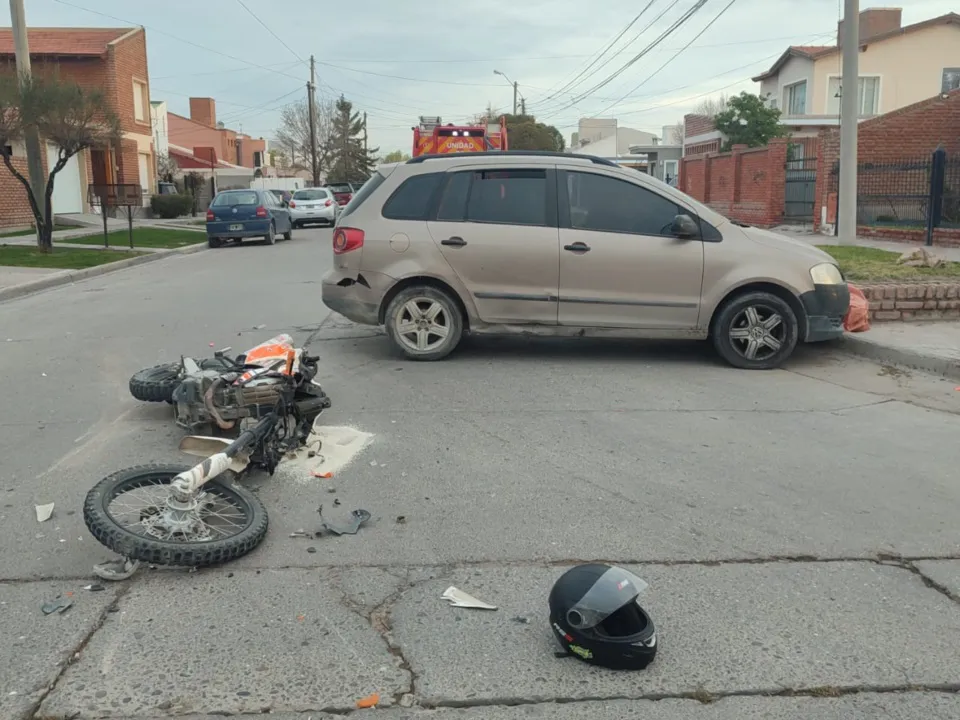 Motociclista herido policiales Madryn 1