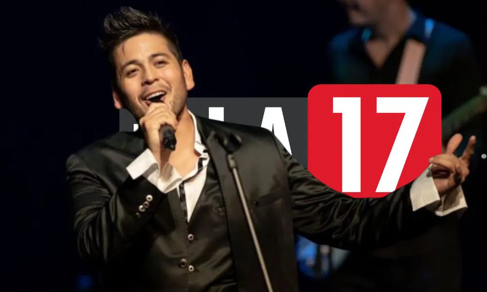 Isaac Palma con logo de La17