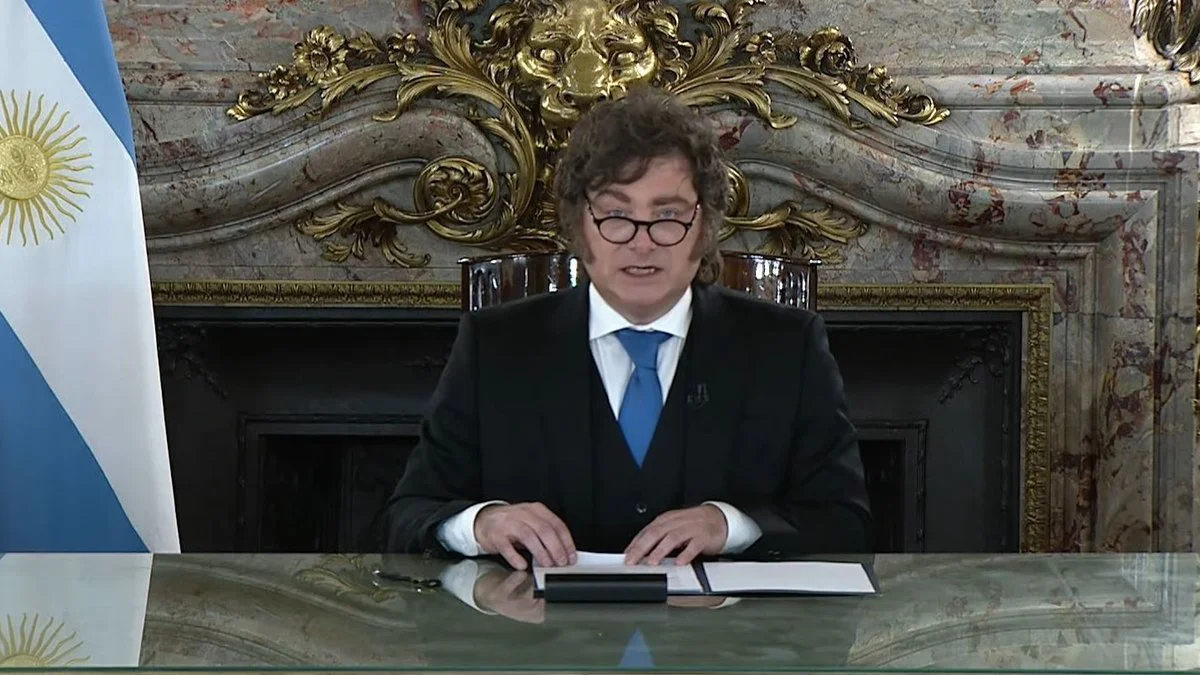 Javier Milei en cadena Nacional