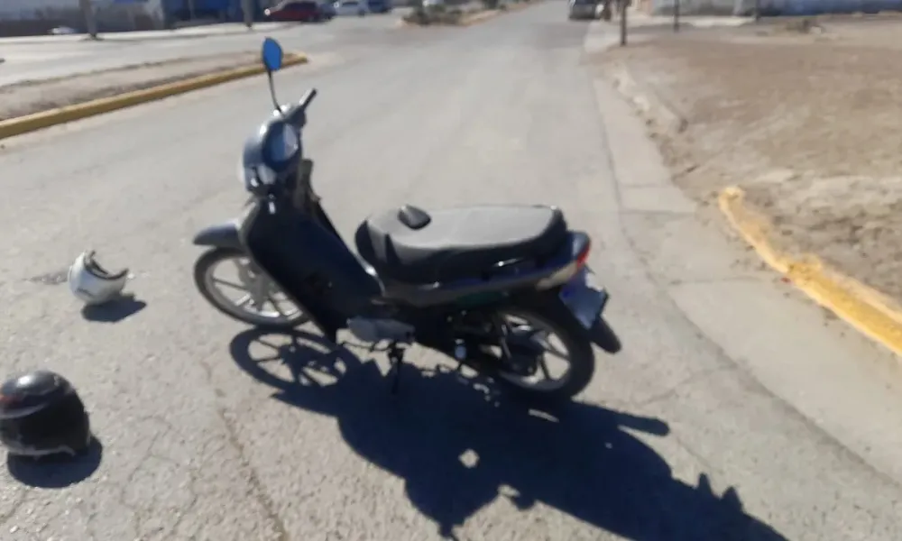 Moto involucrada en el choque
