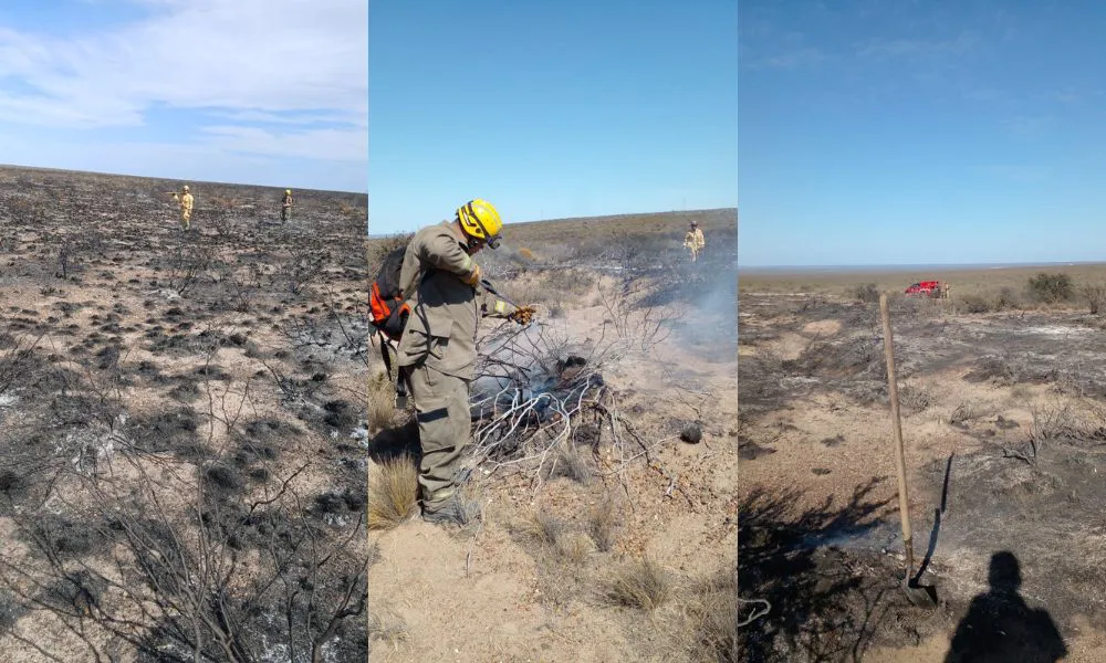 Incendio al sur de Madryn