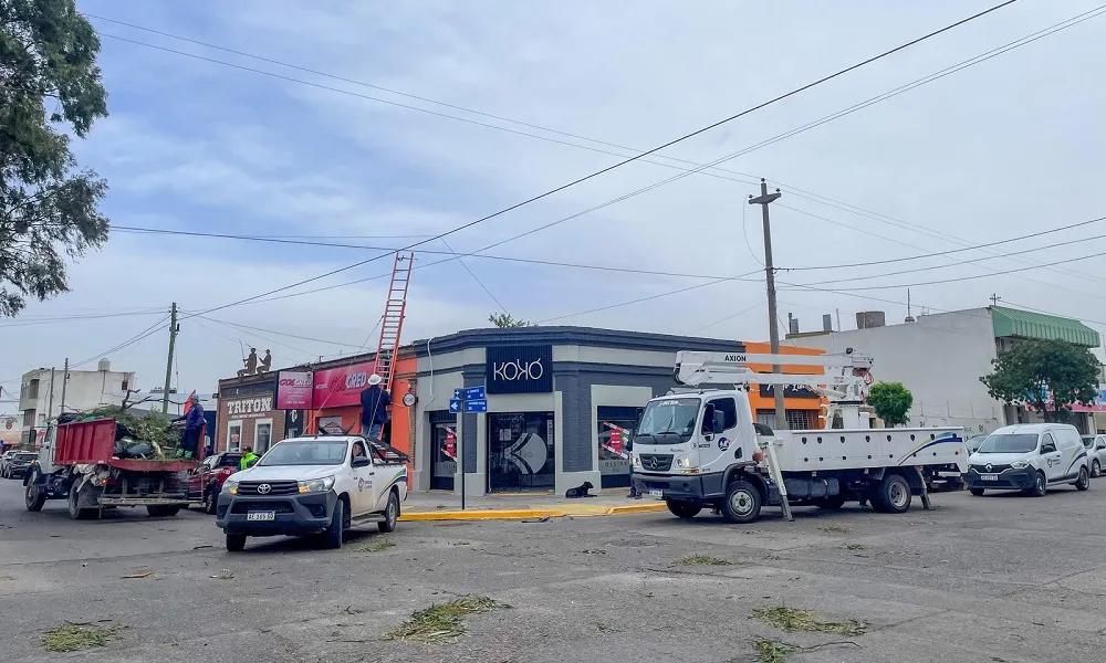 Cortes de luz en Rawson por vientos fuertes