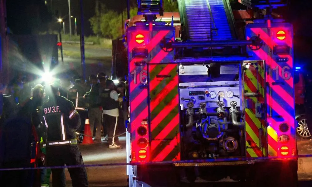 Bomberos atropellados