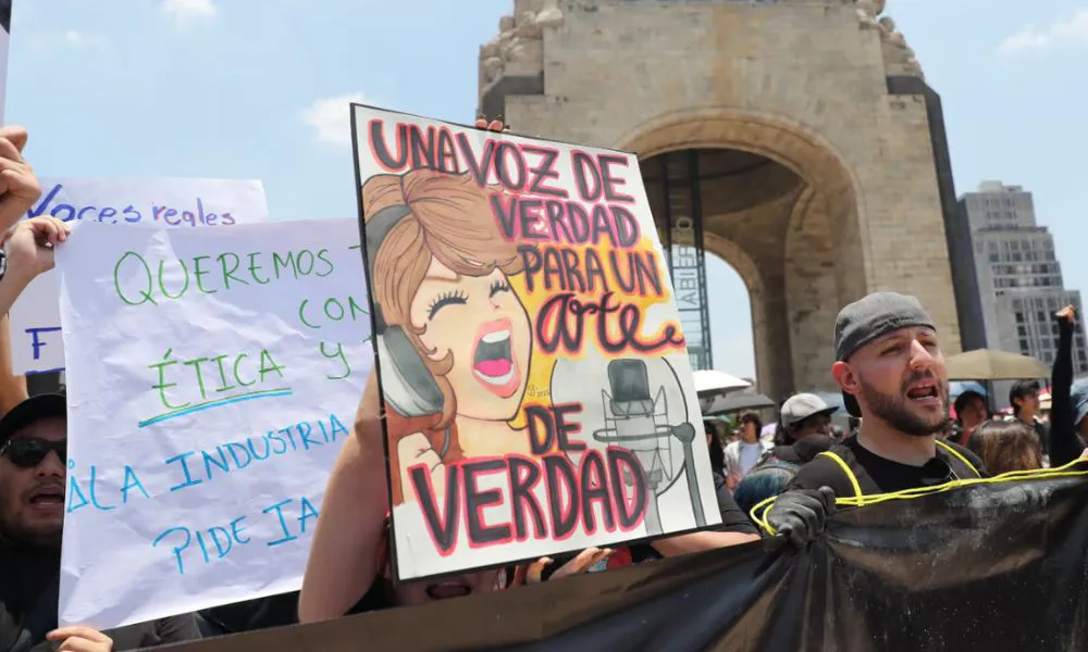 Artistas de México protestan por el uso de la IA (Foto: EFE/El Comerio de Perú)