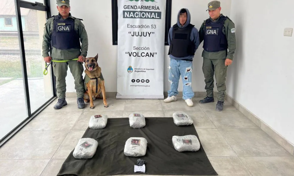 Dos detenidos en Jujuy por transportar droga en un bolso