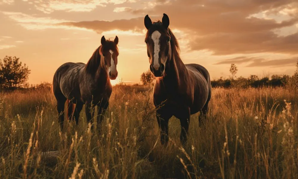 Caballos en el campo