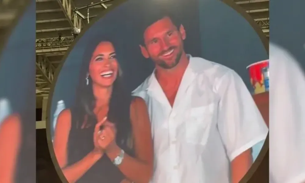 Los Messi en el show de Coldplay (2)