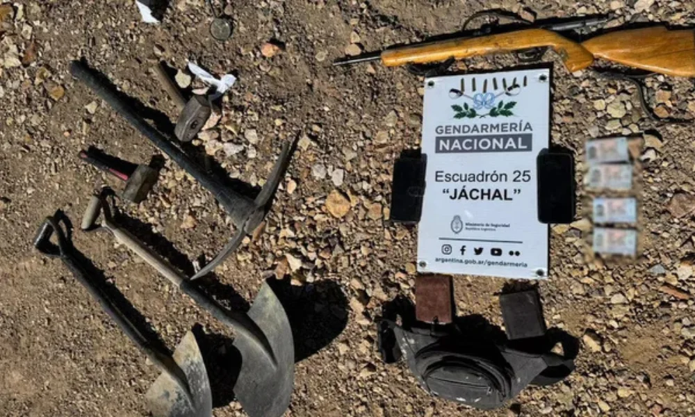 secuestro de herramientas para extraer oro