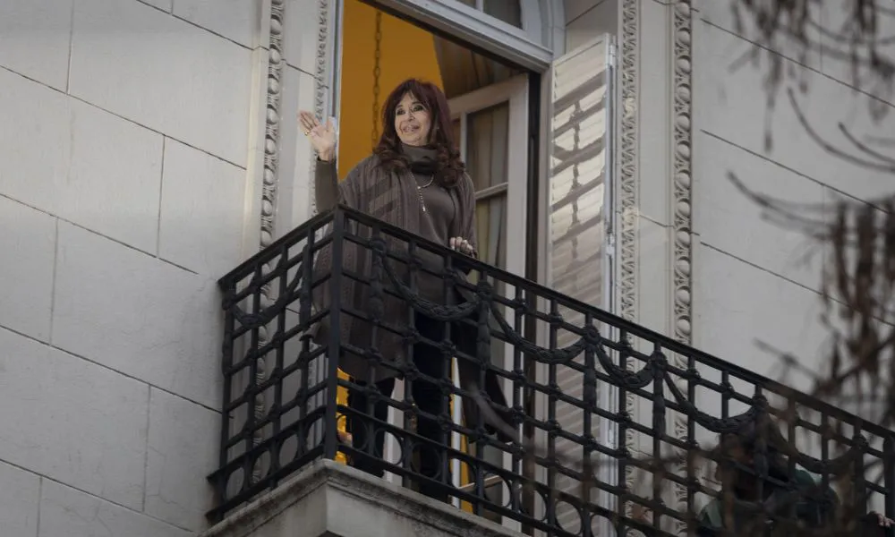 Cristina en el balcón FOTO Damian Dopacio NA