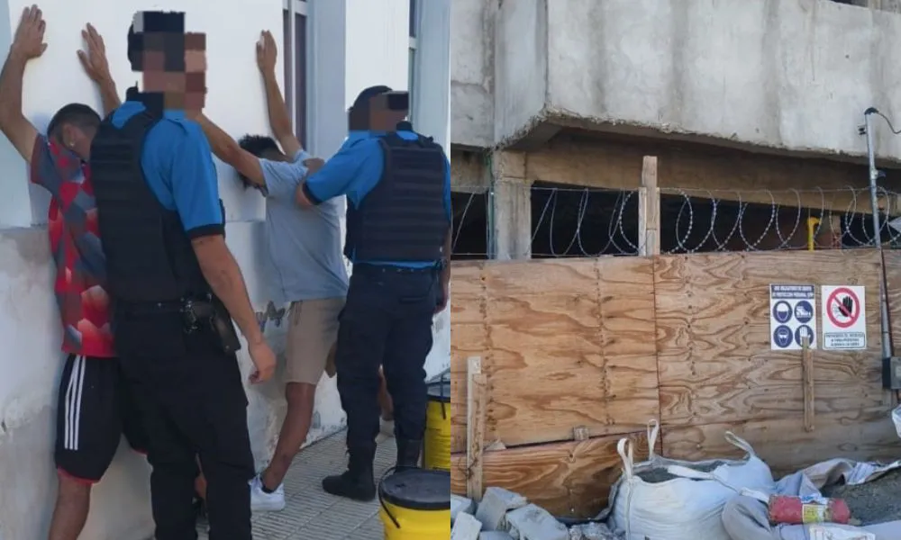 Sorprenden a dos hombres dentro de una obra en construcción