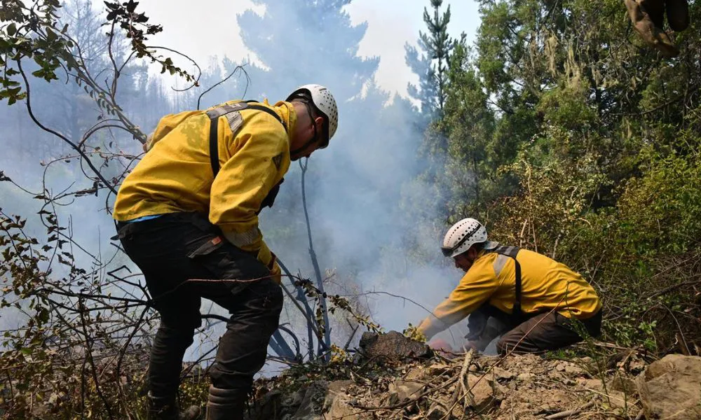Incendios en la cordillera brigradistas