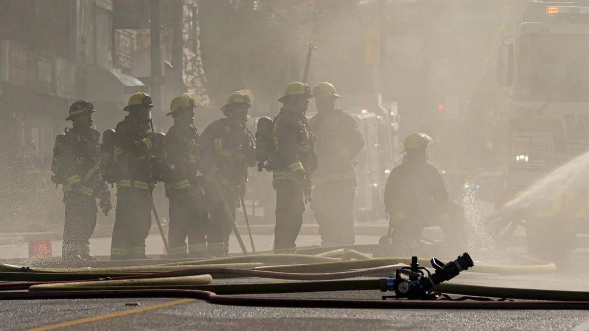 Incendio en una base militar de Canadá
